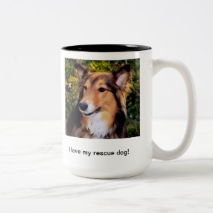 Caneca De Café Em Dois Tons Cão do salvamento
