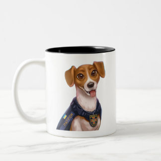 Caneca De Café Em Dois Tons Cão ucraniano Patron T-Shirt