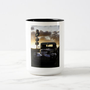 Caneca De Café Em Dois Tons Cão velho de Truck