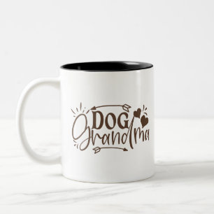Caneca De Café Em Dois Tons Cão vovó