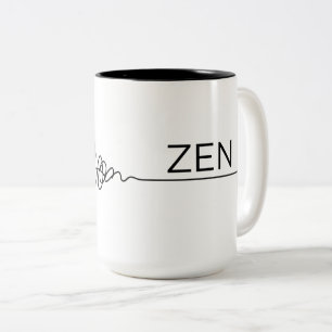 Caneca De Café Em Dois Tons Caos Abrangente à Paz