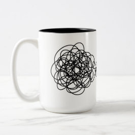 Caneca De Café Em Dois Tons Caos Abrangente à Paz