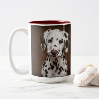 Caneca De Café Em Dois Tons Cãozinho Dalmático