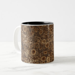 Caneca De Café Em Dois Tons Capa do livro padrão marmorizado caderno antigo vi