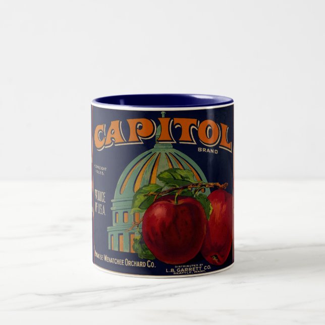 Caneca De Café Em Dois Tons Capital Apple Label Sacramento (Centro)