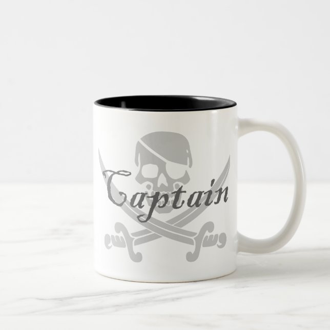 Caneca De Café Em Dois Tons Capitão alegre de Roger (Direita)