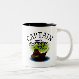 Caneca De Café Em Dois Tons Capitão do pirata