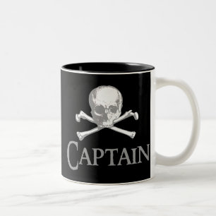Caneca De Café Em Dois Tons Capitão do pirata