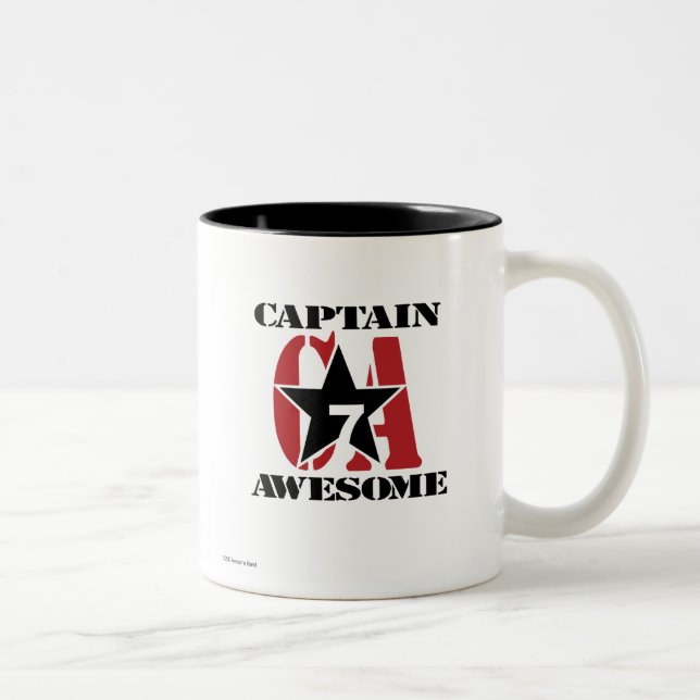 Caneca De Café Em Dois Tons Capitão Impressionante (Direita)