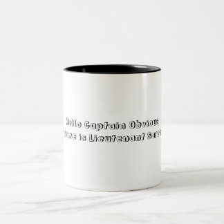 Caneca De Café Em Dois Tons Capitão óbvio