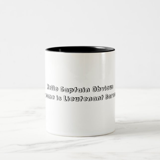 Caneca De Café Em Dois Tons Capitão óbvio (Centro)