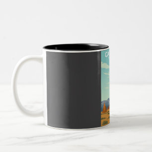Caneca De Café Em Dois Tons Capitol Reef National Park Vintage e Retro Trave