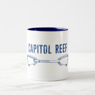 Caneca De Café Em Dois Tons Capitol Reef Rock Escalando rapidamente