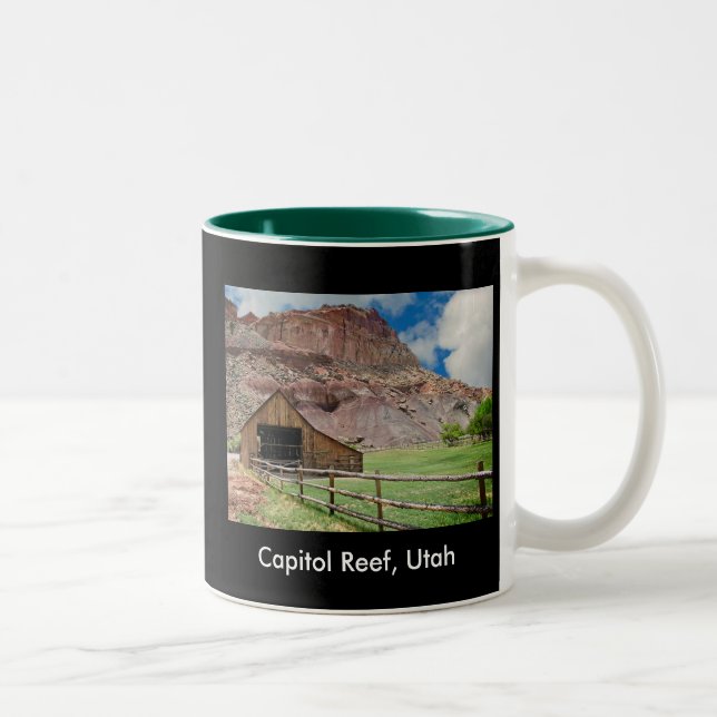 Caneca De Café Em Dois Tons Capitol Reef, Utah (Direita)