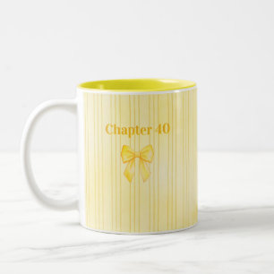 Caneca De Café Em Dois Tons Capítulo 40 Presente Listrado de Aniversário para