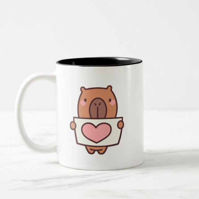 Caneca De Café Em Dois Tons Capivara (Esquerda)