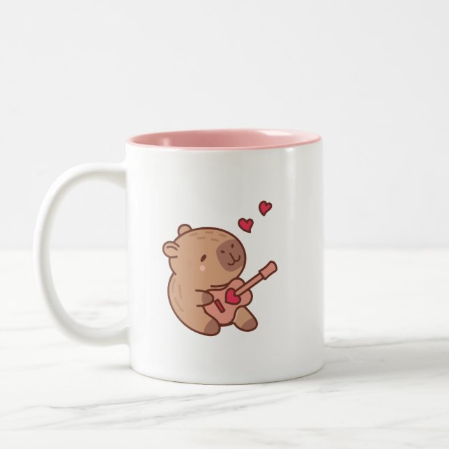 Caneca De Café Em Dois Tons Capivara (Esquerda)