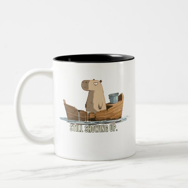 Caneca De Café Em Dois Tons Capivara Ainda Aparecendo (Esquerda)