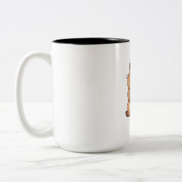 Caneca De Café Em Dois Tons Capivara Fofa com Design Kawaii de Flor Margarida