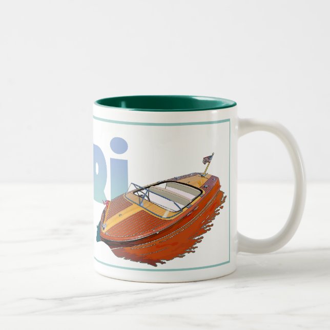 Caneca De Café Em Dois Tons Capri Powerboat (Direita)