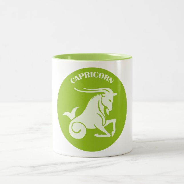 Caneca De Café Em Dois Tons Capricórnio Coffee Mug (Centro)