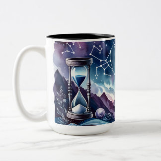 Caneca De Café Em Dois Tons Capricórnio De Água