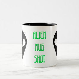 Caneca De Café Em Dois Tons Captura de alienígena
