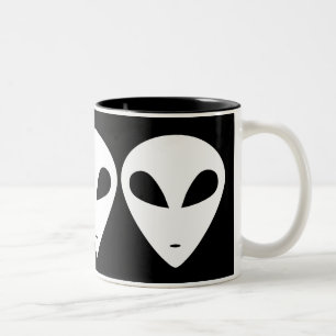 Caneca De Café Em Dois Tons Captura de alienígena