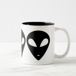 Caneca De Café Em Dois Tons Captura de alienígena