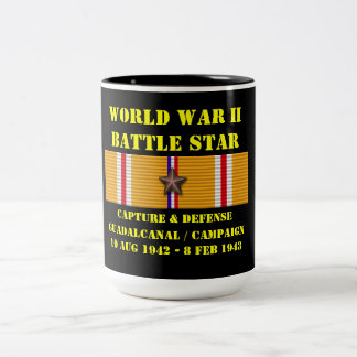 Caneca De Café Em Dois Tons Captura E Defesa Da Campanha De Guadalcanal