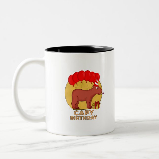 Caneca De Café Em Dois Tons Capy Birthday (Esquerda)