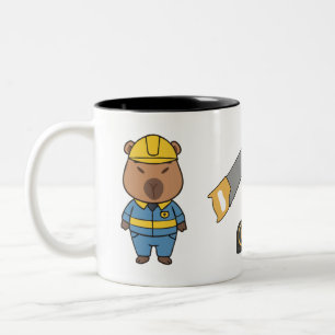 Caneca De Café Em Dois Tons Capybara Engenheiro Mug   Café de Engenharia Engra