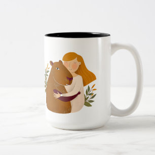 Caneca De Café Em Dois Tons Capybara Mug, inspirada na arte clássica