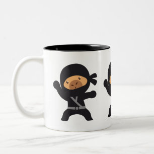 Caneca De Café Em Dois Tons Capybara Ninja Mug   Engraçado Animal de Artes Mar