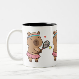 Caneca De Café Em Dois Tons Capybara Tênis Mug Café Encantado De Esportes