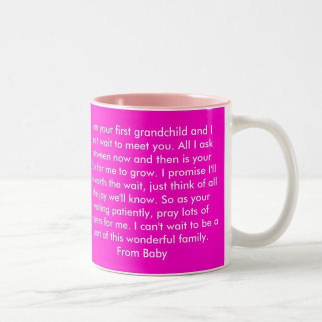 Caneca De Café Em Dois Tons Cara avó, primeiro neto (Direita)