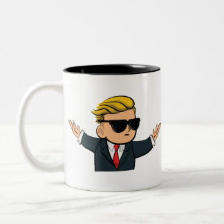 Caneca De Café Em Dois Tons Cara de Apostas da Wall Street