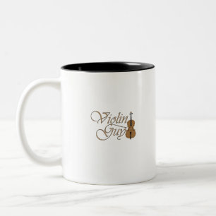 Caneca De Café Em Dois Tons Cara de violino