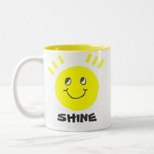 Caneca De Café Em Dois Tons Cara do brilho