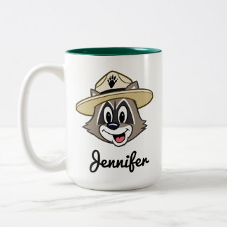 Caneca De Café Em Dois Tons Cara do rick da guarda florestal do rick | da