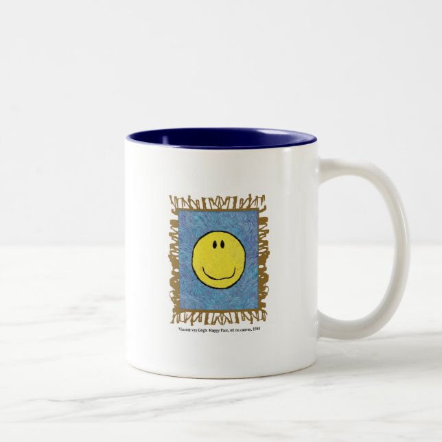 Caneca De Café Em Dois Tons cara feliz de van gogh (Direita)
