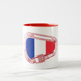 Caneca De Café Em Dois Tons Carabineiro de subida de bandeira da França