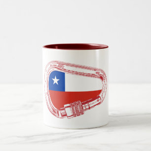 Caneca De Café Em Dois Tons Carabineiro de subida de bandeira do Chile