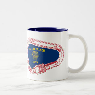 Caneca De Café Em Dois Tons Carabineiro de subida de bandeira do Oregon