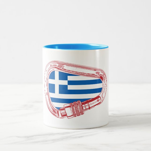 Caneca De Café Em Dois Tons Carabineiro de subida de grécia (Centro)