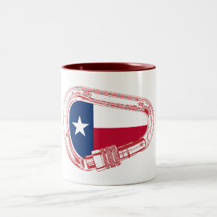 Caneca De Café Em Dois Tons Carabineiro de trepagem do Texas Flag