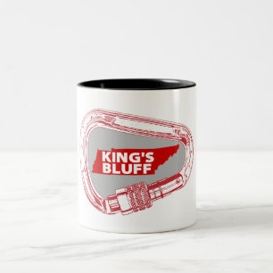 Caneca De Café Em Dois Tons Carabiner de escalada do King's Bluff Tennessee