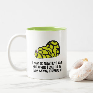 Caneca De Café Em Dois Tons Caracol Caprichoso Divertido 