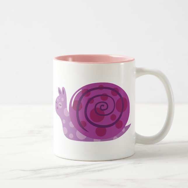 Caneca De Café Em Dois Tons Caracol Roxo (Direita)