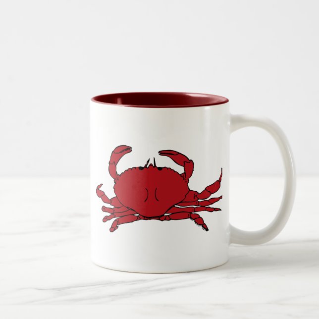 Caneca De Café Em Dois Tons Caranguejo vermelho (Direita)